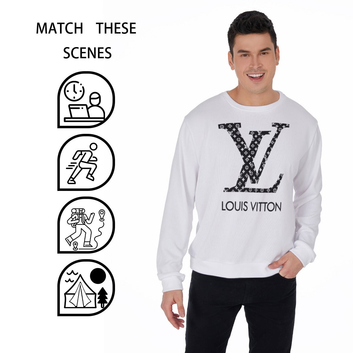 All-Over Print Men's Thicken Sweater