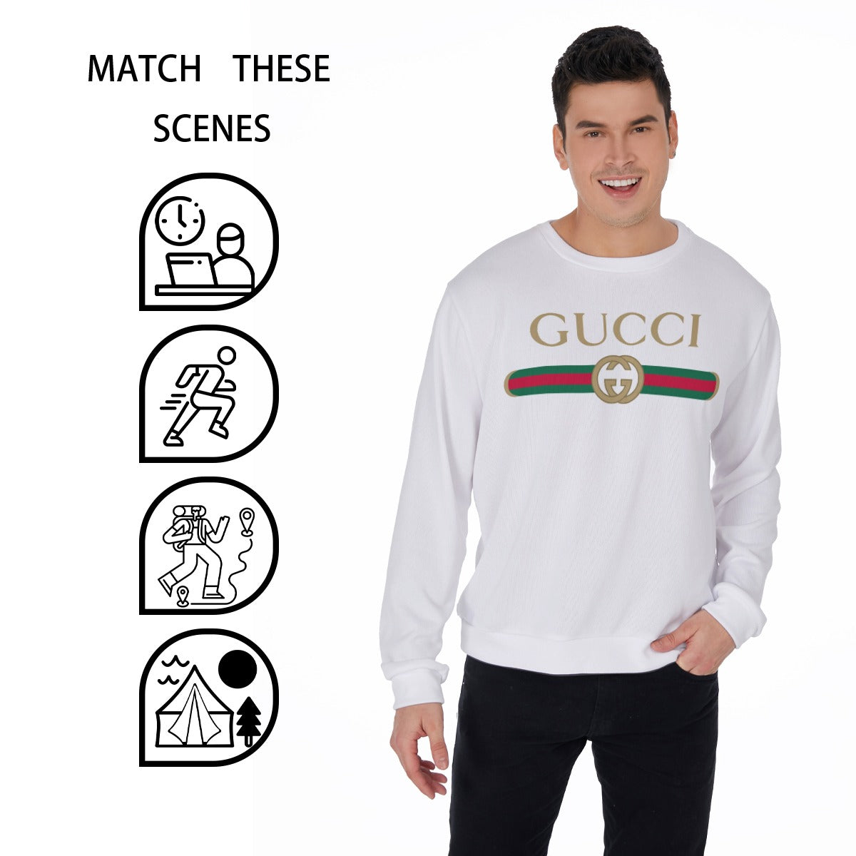 All-Over Print Men's Thicken Sweater